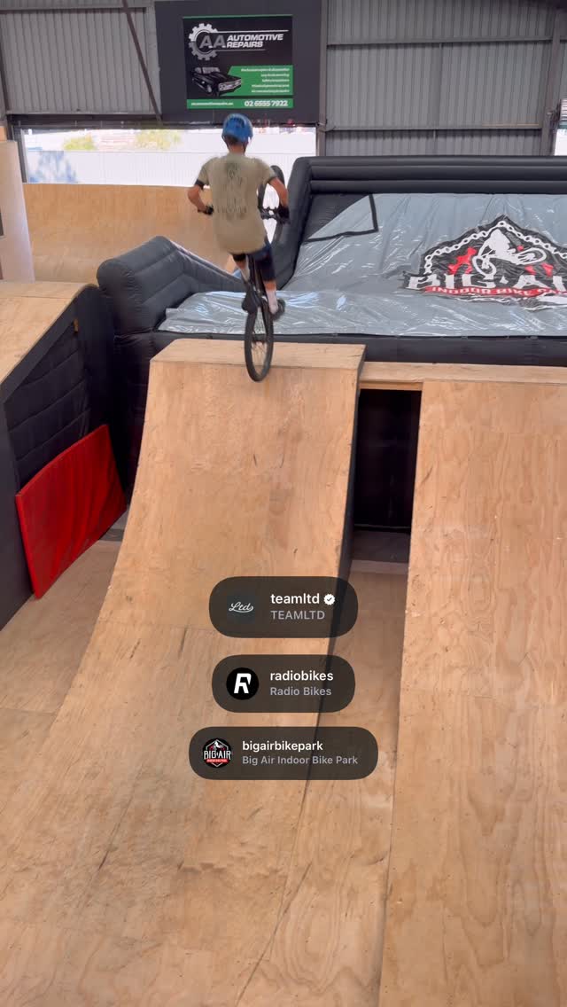 Bouncing around @bigairbikepark landing my first DJ backflip on my second attempt. #livingthedream #radiobikeco #teamltd