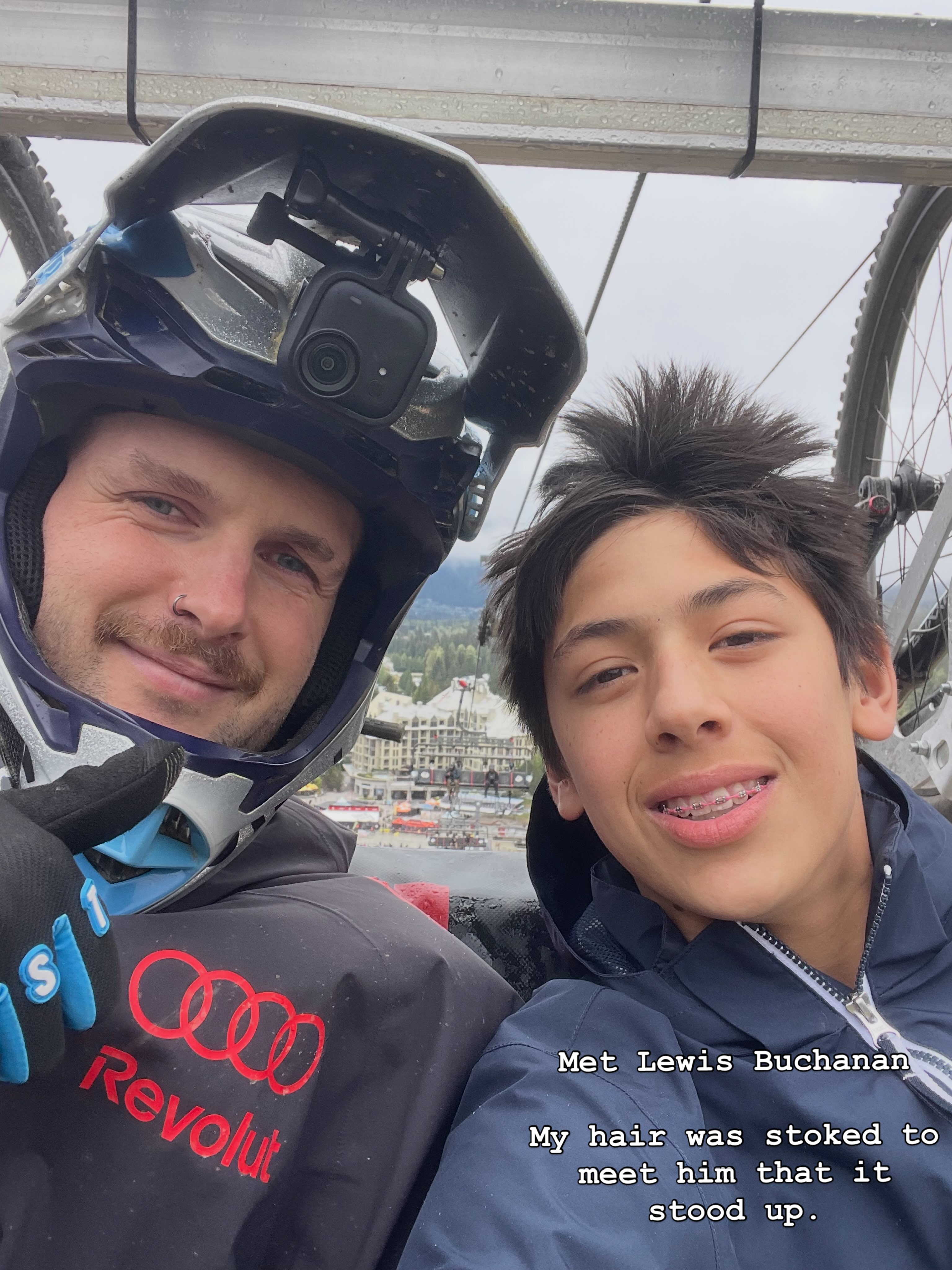 Crankworx provided so many awesome opportunities to meet the very people I watch and follow.  Including @lewbuchanan  #mtblife #dowhill #crankworx #whistler