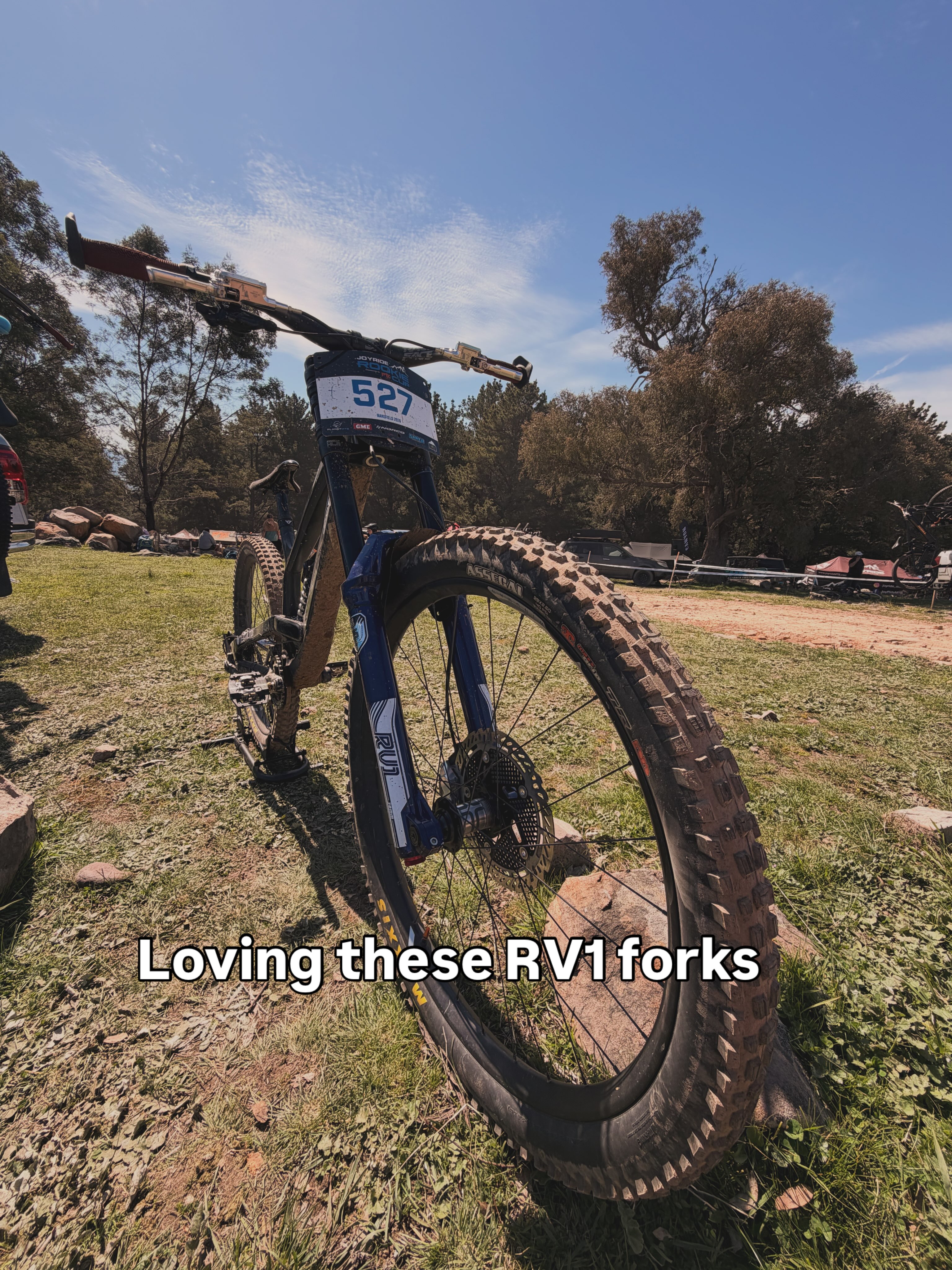 Loving these @xfusionshox #rv1 forks. So under rated. Just need to get the rear sorted *cough* new bike dad *cough*